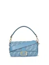 Fendi Ff Jacquard Cross-body Bag In Blue