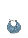 Fendi Graphy Mini Hobo Bag In Blue
