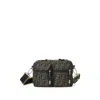 Fendi Mini Camera Case In Superlight Ff Zucca Technical Fabric With Adjustable Strap In Green