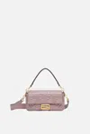 Fendi Chic Baguette Handbag In Dusty Mauve