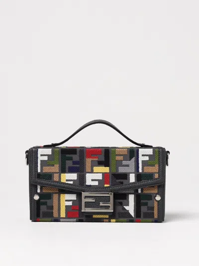 Fendi Baguette Soft Trunk Tote Bag In Black