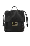 Fendi Ff Backpack Leather Clasp Detail In Multi