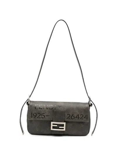 Fendi Baguette 26424 Shoulder Bag In Gray