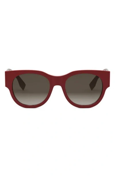 Fendi ' Baguette 53mm Gradient Round Sunglasses In Multi