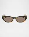 Fendi Baguette 54mm Acetate Cat-eye Sunglasses In Brown