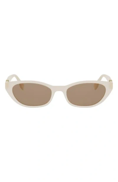 Fendi Baguette 54mm Acetate Cat-eye Sunglasses In Brown
