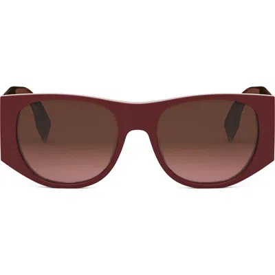 Fendi ' Baguette 54mm Oval Sunglasses In Multi