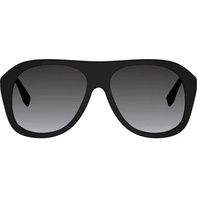 Fendi Baguette 57mm Gradient Square Sunglasses In Green