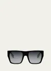 Fendi Baguette Acetate Round Sunglasses In Black