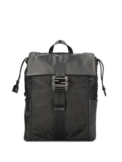 Fendi Baguette Backpack In Gray