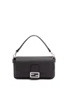Fendi Baguette Macro-stitch Messenger Bag In Gray