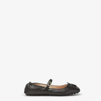 Fendi Baguette Ballerinas In Black