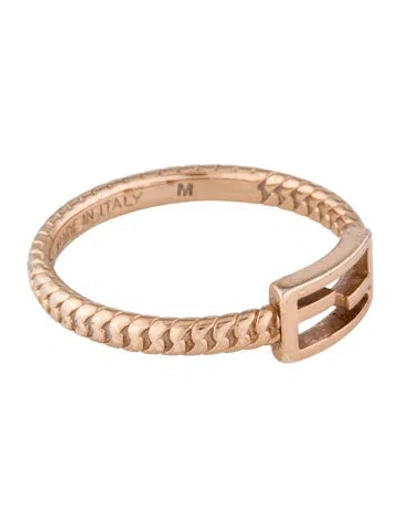 Pre-owned Fendi Baguette Band Ring In Multi