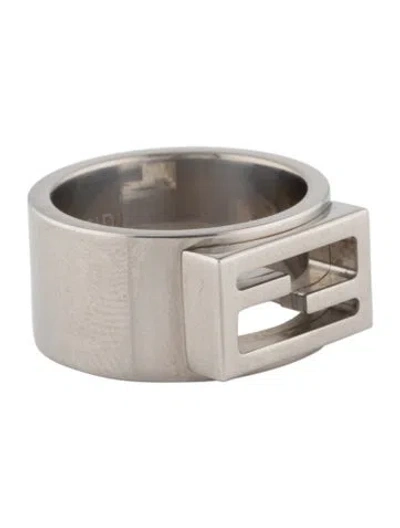 Pre-owned Fendi Baguette Band Ring In Multi