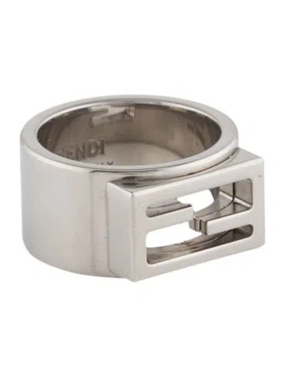 Pre-owned Fendi Baguette Band Ring In Multi