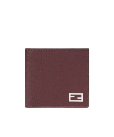 Fendi Baguette Bi-fold Wallet In Red