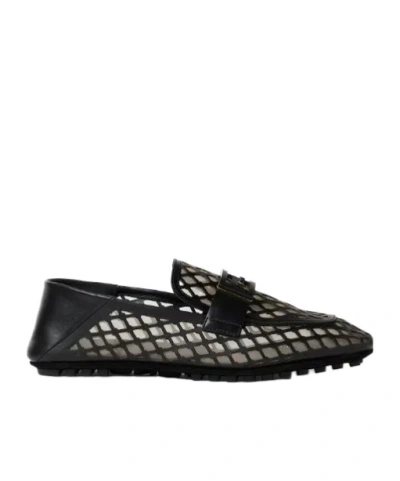 Fendi Baguette Black Leather Loafers