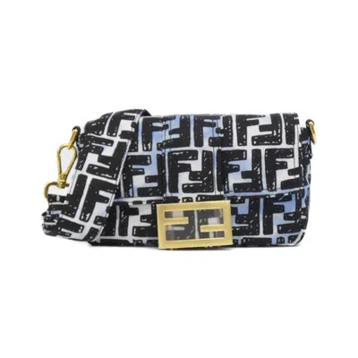 Pre-owned Fendi Baguette Black Nylon Shoulder Bag ()