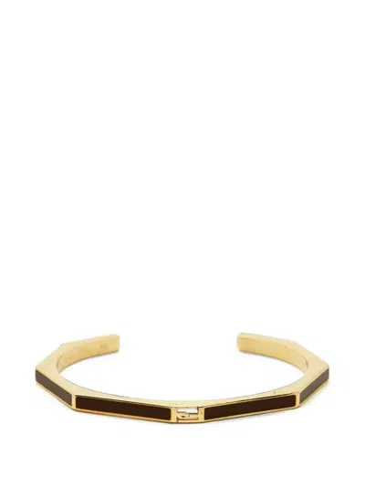 Pre-owned Fendi Baguette Bracelet In Gold