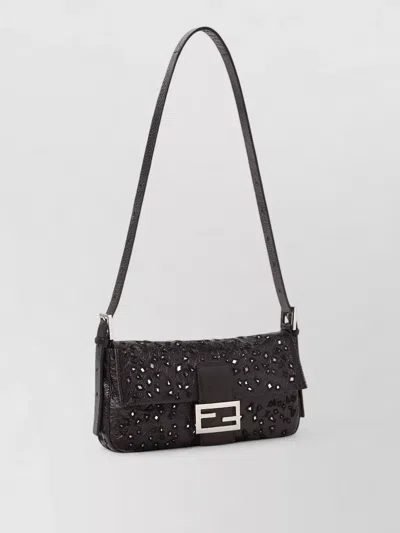 Fendi Baguette Calf Leather Clutch Bag