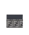 Fendi Baguette Card Case In Gray
