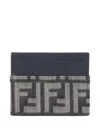 Fendi Baguette Card Case In Blue