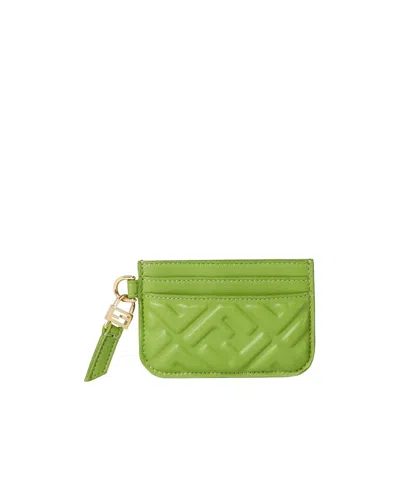 Fendi Baguette Card Case In Green