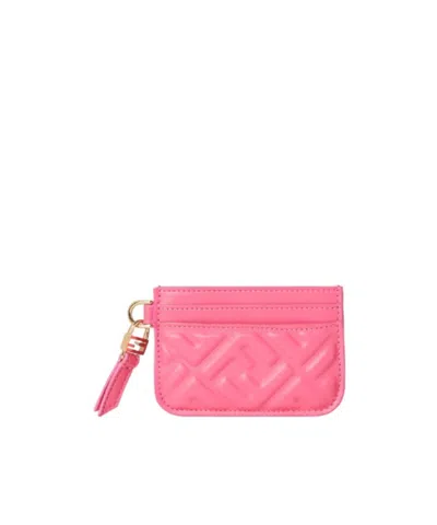 Fendi Baguette Card Case In Pink