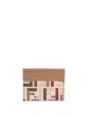 Fendi `baguette` Card Case In Brown