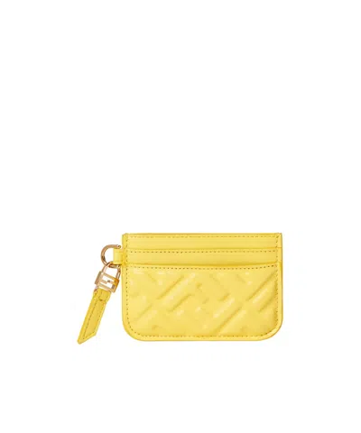Fendi Baguette Card Case In Yellow