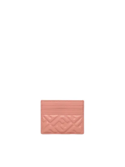 Fendi Baguette Card Holder In Metallic