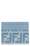 Fendi Baguette Card Holder In Blue
