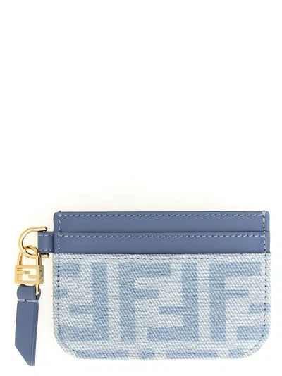 Fendi 'baguette' Card Holder In Blue