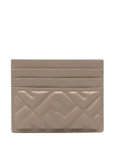 Fendi Baguette Card Holder In Brown