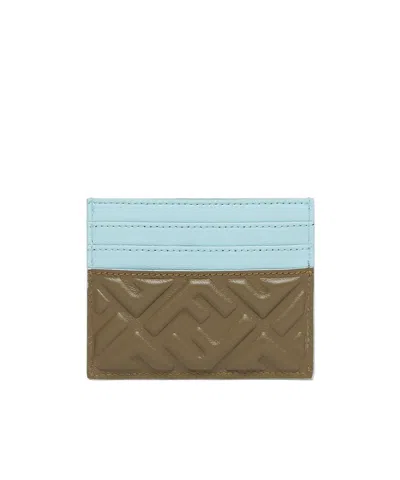 Fendi Baguette Card Holder In Brown