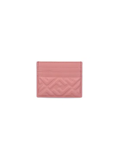 Fendi "baguette" Card Holder In Pink