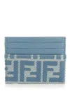 Fendi Baguette Card Holder In Blue