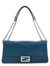 Fendi Baguette Chain Large Shoulder Bags Blue