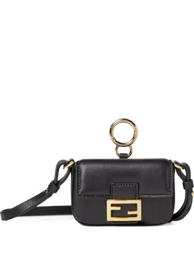 Fendi Baguette Charm Bag In Black