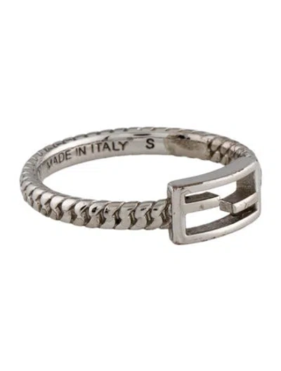 Pre-owned Fendi Baguette Cocktail Ring In Multi
