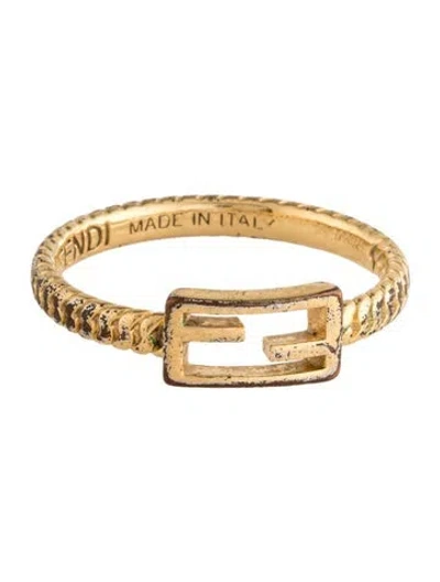 Pre-owned Fendi Baguette Cocktail Ring In Multicolor