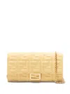 Fendi Baguette Continental Chain-strap Wallet In Yellow