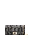 Fendi Baguette Continental Cross Body Bag In Blue