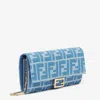 Fendi Wallet On Chain Baguette With Shoulder Strap With All-over Ff Motif