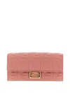 Fendi Chain Strap Wallet Gold-tone Hardware In Pink