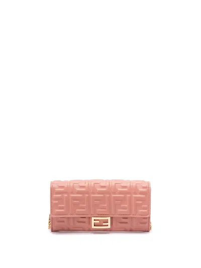 FENDI `BAGUETTE` CONTINENTAL WALLET WITH CHAIN