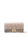 Fendi "baguette" Crossbody Wallet In Gray