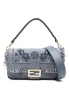 Fendi Baguette Denim Shoulder Bag