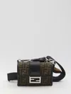 Fendi Double Baguette Crossbody Bag In Brown