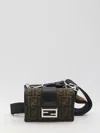 Fendi Double Baguette Crossbody Bag In Brown